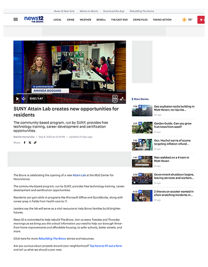 SUNY ATTAIN Lab at MLK Center